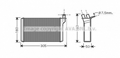 AVA QUALITY COOLING la6018 -  Теплообменник, отопление салона